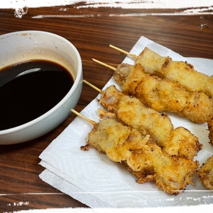 フライパン豚ロースカツ串♥️